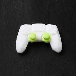 White Opaque Resin Cabochons, Game Controller, White, 15x24x7.5mm