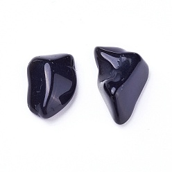 Obsidiana Cuentas de obsidiana naturales, sin perforar / sin orificio, patatas fritas, 8~20x5~10x4~7 mm, sobre 100 g / bolsa