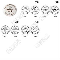 Mixed Patterns CREATCABIN 5Pcs 5 Style Stainless Steel Commemorative Coins, Double Sided, Flat Round with Pattern, Mixed Patterns, 29.5x1.5mm, 1pc/style