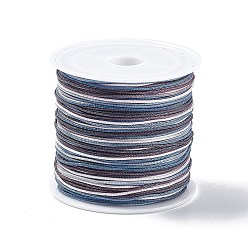Серый 50сегментный окрашенный нейлоновый китайский шнур для вязания узлов, для изготовления ювелирных изделий DIY, серые, 0.8 мм, около 54.68 ярдов (50 м) / рулон
