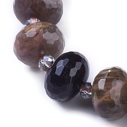 Pierre De Soleil Sunstone naturelle perles brins, facette, rondelle, 17.5~18x12.5~13mm, Trou: 1mm, Environ 22 pcs/chapelet, 14.9~15.3 pouce (38~39 cm)