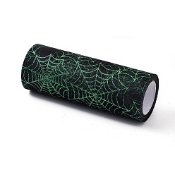 Vert Rubans de maille déco araignée, tissu de tulle, Tissu à carreaux en tulle pour la fabrication de jupe, verte, 6 pouce (15 cm), à propos de 10yards / roll (9.144m / roll)