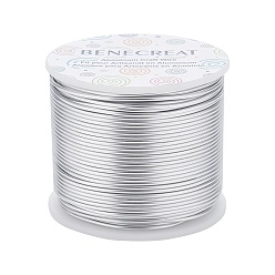 Серебро Benecreat матовая круглая алюминиевая проволока, серебряные, 15 датчик, 1.5 мм, 68 м / рулон