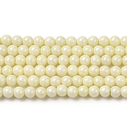 Amarillo Claro Hebras de perlas de imitación de circonita cúbica, rondo, amarillo claro, 3 mm, agujero: 0.7 mm, sobre 114~117 unidades / cadena, 14.80''~14.96'' (37.6~38 cm)