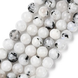 Rainbow Moonstone Brins de perles de pierre de lune arc-en-ciel naturel, ronde, 8mm, Trou: 0.8mm, Environ 47 pcs/chapelet, 15.39'' (39.1 cm)