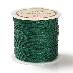 Vert Foncé 50 yards cordon de noeud chinois en nylon, cordon de bijoux en nylon pour la fabrication de bijoux, vert foncé, 0.8mm
