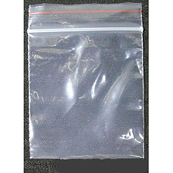 Прозрачный Пластиковые сумки на молнии, многоразовые упаковочные пакеты, верхнего уплотнения, мешок с самоуплотнением, прямоугольные, прозрачные, 6x4 см, односторонняя толщина: 1.2 мил(0.03мм)