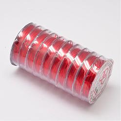 Red Elastic Fibre Wire, Red, 0.8mm, 10m/roll