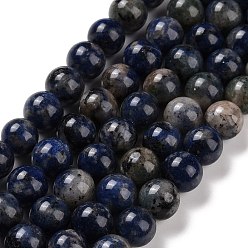 Sodalite Natural Sodalite Beads Strands, Round, 10mm, Hole: 1~1.6mm, about 39pcs/strand, 15.24~15.51''(38.7~39.4cm)