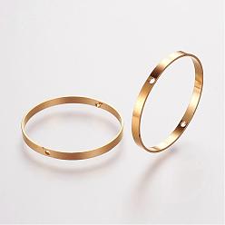 Golden Brass Bead Frames, Ring, Golden, 24.5x0.5mm, Hole: 0.6mm
