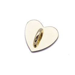 Jaune Clair Support de support de coeur de téléphone portable en alliage de zinc, béquille à anneau de préhension, jaune clair, 2.4 cm