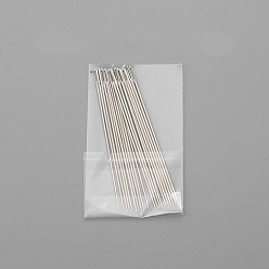 Stainless Steel Color 20Pcs Steel Sewing Needles, Big Eye Pointed Needles, for Embroidery, Patchwork, Stainless Steel Color, 70mm