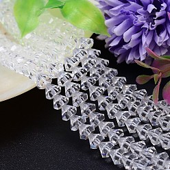 Clear Faceted Cone Imitation Austrian Crystal Bead Strands, Grade AAA, Clear, 10x8mm, Hole: 0.9~1mm, about 50pcs/strand, 15.7 inch