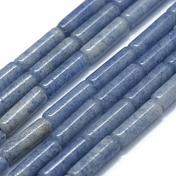 Blue Aventurine Natural Blue Aventurine Beads Strands, Column, 11~15x3.5~4.5mm, Hole: 1~1.2mm, about 28~30pcs/strand, 15.1~15.9 inch(38.5~40.5cm)