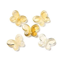 Verge D'or Perles acryliques transparentes, papillon, verge d'or, 12.8x17.3x4.4mm, Trou: 2mm, environ940 pcs / 500 g