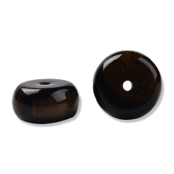 Coconut Brown Resin Beads, Imitation Gemstone, Flat Round/Disc, Coconut Brown, 16.5~17x8.5~9mm, Hole: 2~2.3mm