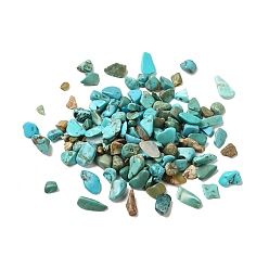 Turquoise Synthétique Perles de puces turquoise synthétique, sans trou, 2~8x2~4mm, environ8500 pcs / 500 g