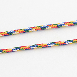 Colorful Braided Nylon Cord for Chinese Knot Making, Colorful, 2mm, about 87.48 yards(80m)/roll