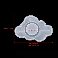 Cloud Moldes para portavelas, diy moldes de silicona de grado alimenticio, Moldes de resina para yeso y cemento., nube, 8.4x12.6x2.9 cm