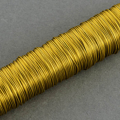 Goldenrod Round Iron Wire, Goldenrod, 24 Gauge, 0.5mm, about 164.04 Feet(50m)/roll, 10 rolls/set
