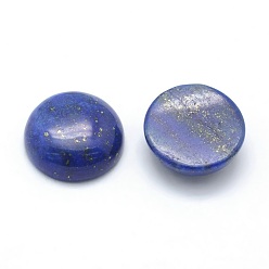 Lapislázuli Naturales lapis lazuli cabochons, semicírculo, teñido, 12x5~6 mm