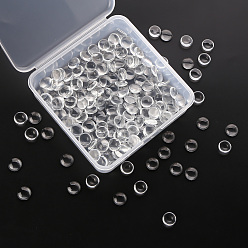 Claro 200 piezas de cabujones de vidrio transparente, cabujón de cúpula clara para la fabricación de joyas colgantes con fotos, Claro, 11.5~12x4 mm, 200 unidades / caja