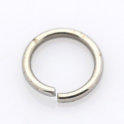 Color de Acero Inoxidable 304 de acero inoxidable anillos del salto abierto, color acero inoxidable, 8x0.7 mm, diámetro interior: 6.6 mm