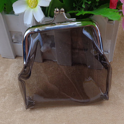 Черный Прозрачная трапециевидная сумочка для куклы ppc, с железным каркасом кошелька платинового тона, принадлежности для американских кукол, чёрные, 70x90 мм