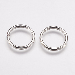Platinum Iron Open Jump Rings, Platinum, 18 Gauge, 17x1mm, Inner Diameter: 15mm