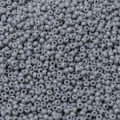 (RR498) Gris cemento opaco Cuentas de rocailles redondas miyuki, granos de la semilla japonés, (rr 498) gris cemento opaco, 8/0, 3 mm, agujero: 1 mm aproximadamente 422~455 piezas / botella, 10 g / botella
