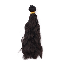 Black Plastic Long Curly Hair Doll Wig Hair, for DIY Girls BJD Makings Accessories, Black, 1000x150mm