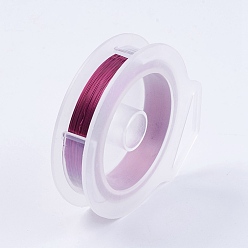 Medium Violet Red Round Copper Wire for Jewelry Making, Medium Violet Red, 0.3mm, about 328.08 Feet(100m)/roll