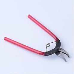 Red Steel Jewelry Bent Nose Plier, Red, 145x90x20mm