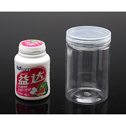 Clear Transparent Plastic Bead Containers, Column, Clear, 6.4x10cm, capacity: 250ml