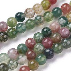 Agate Indienne Naturelles agate indienne perles brins, ronde, 3mm, Trou: 0.5mm, Environ 110 pcs/chapelet, 15 pouce