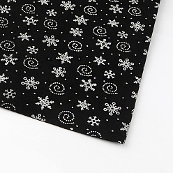 Black Snowflake & Helix Pattern Printed Non Woven Fabric Embroidery Needle Felt for DIY Crafts, Black, 30x30x0.1cm, 50pcs/bag