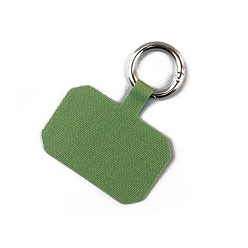Olive Drab Cloth Mobile Phone Lanyard Patch, with Metal Clasp, Phone Strap Connector Replacement Part Tether Tab for Cell Phone Safety, Olive Drab, 5.8x3.9cm