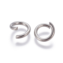 Color de Acero Inoxidable 304 anillo de salto de acero inoxidable, anillos del salto abiertos, color acero inoxidable, 12 calibre, 12x2 mm, diámetro interior: 8 mm