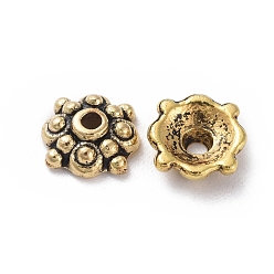 Античное Золото Крышки из тибетского сплава, без свинца и без кадмия, античное золото , 8x3 мм, отверстие : 1 мм
