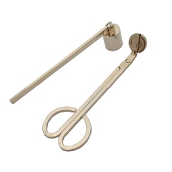 Golden Stainless Steel Candle Accessory Set, Candle Wick Dipper and Candle Snuffer, Golden, 16.5~19x1.3~6cm