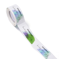 Coloré Étiquette cadeau autocollante en papier youstickers, rectangle avec mot merci pour vos achats étiquettes d'autocollants d'appréciation faits à la main, pour les cadeaux de fête décoratif, colorées, 7.5x2.5x0.009 cm, 150pcs / roll
