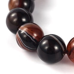 Coconut Brown Natural Agate Round Bead Strands, Dyed, Coconut Brown, 10mm, Hole: 1mm, about 37pcs/strand, 14.6 inch