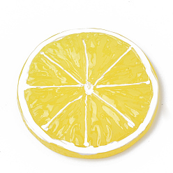 Amarillo Colgantes de la resina, limón, amarillo, 46.5~48.5x3.5~5 mm, agujero: 1.5 mm