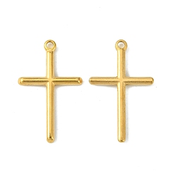 Золотой 304 подвески из нержавеющей стали, крест прелести, золотые, 34x21x2.8 мм, отверстие : 2 мм