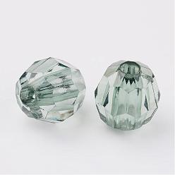 Azur Abalorios de acrílico transparentes, facetados, rondo, azur, 8 mm, Agujero: 1.5 mm, sobre 1800 unidades / 500 g