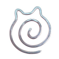 Stainless Steel Color Stainless Steel Spiral Wire Knitting Needle, Shawl Pin, Cat, Stainless Steel Color, 5cm
