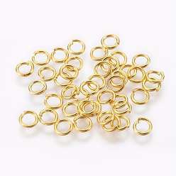 Golden Iron Jump Rings, Open Jump Rings, Cadmium Free & Lead Free, Jewelry Jump Rings For DIY Jewelry Making, Golden, 18 Gauge, 5x1mm, Inner Diameter: 3mm, about 8000pcs/1000g