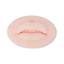Rose Brumeux Peau de pratique de tatouage de lèvre de silicone de microblading, peau d'entraînement pour les tatoueurs débutants et expérimentés, rose brumeuse, 5x7.5x2.5 cm