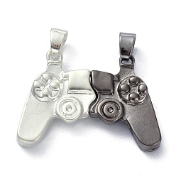 Mixed Color Alloy Magnetic Friendship Controller Necklace Set, Magnet Game Console Handle Pendants, for Friend Couples Gift, Mixed Color, 20.5x28x4mm, Hole: 4.5x4mm