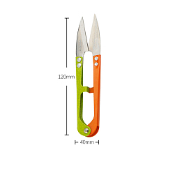 Оранжевый Ножницы из высокоуглеродистой стали, ножницы для вышивания, швейные ножницы, оранжевые, 120x40 мм